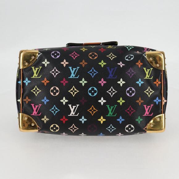 LOUIS VUITTON Monogram Multicolor Speedy 30 Hand Bag Black M92642 - Picture 9 of 16